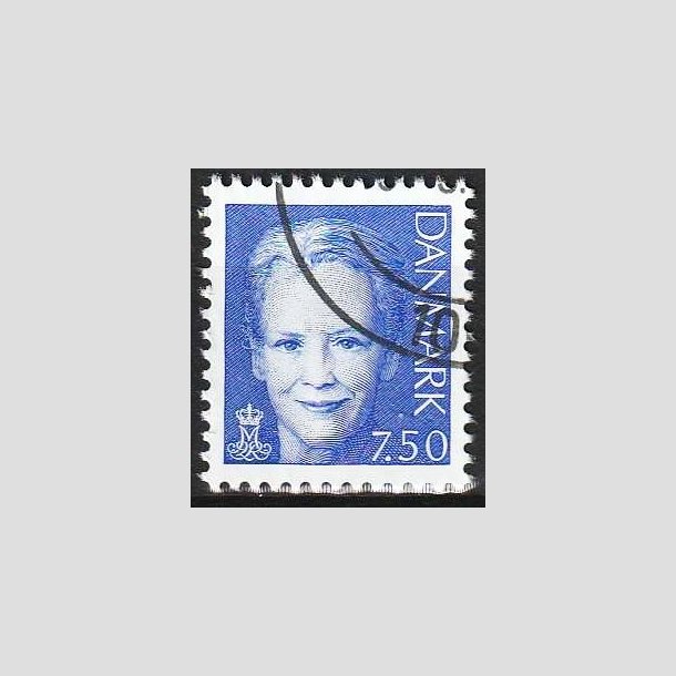 FRIMRKER DANMARK | 2005 - AFA 1413 - Dronning Margrethe II - 7,50 bl - Flot hjrnestemplet