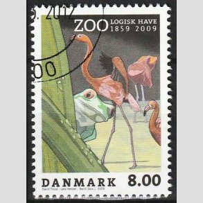 FRIM�RKER DANMARK | 2009 - AFA 1580 - Zoologisk Have - 8,00 Kr. flerfarvet - Flot hj�rnestemplet
