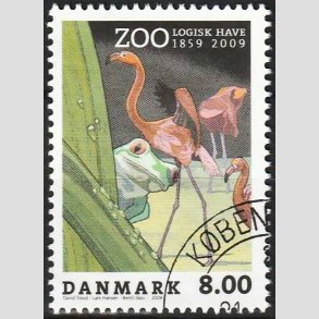 FRIM�RKER DANMARK | 2009 - AFA 1580 - Zoologisk Have - 8,00 Kr. flerfarvet - Flot hj�rnestemplet