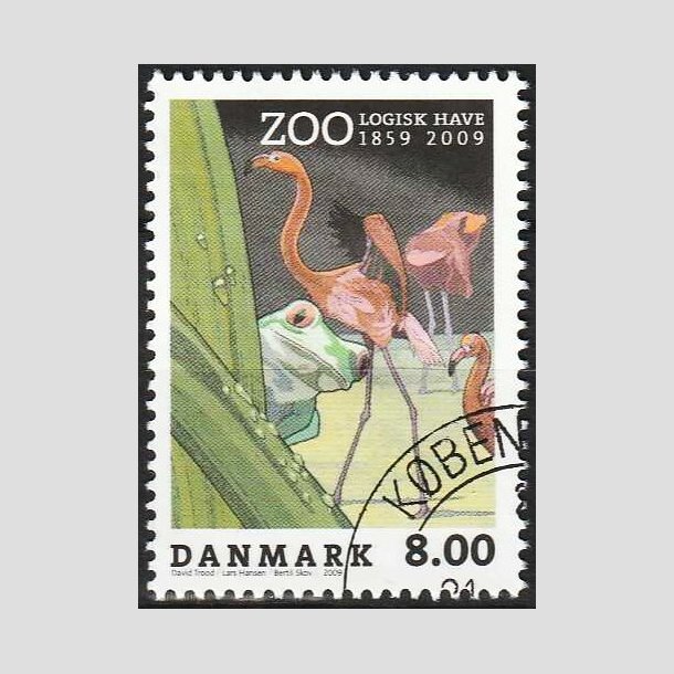 FRIMRKER DANMARK | 2009 - AFA 1580 - Zoologisk Have - 8,00 Kr. flerfarvet - Flot hjrnestemplet