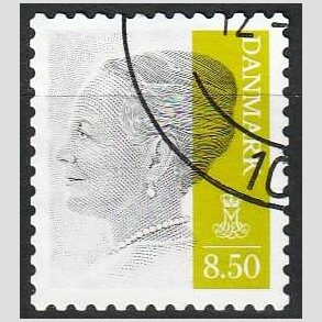 FRIMRKER DANMARK | 2010 - AFA 1608E - Dronning Margrethe II - 8,50 Kr. - Flot hjrnestemplet