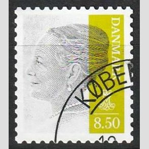 FRIMRKER DANMARK | 2010 - AFA 1608E - Dronning Margrethe II - 8,50 Kr. - Flot hjrnestemplet