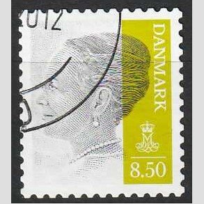 FRIMRKER DANMARK | 2010 - AFA 1608E - Dronning Margrethe II - 8,50 Kr. - Flot hjrnestemplet
