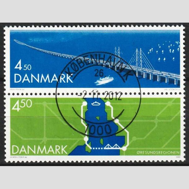 FRIMRKER DANMARK | 2000 - AFA 1254-55 - resundsforbindelsen - i lodret par - Pragt Stemplet