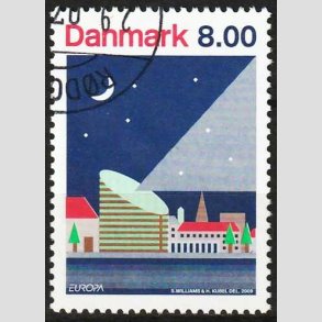 FRIM�RKER DANMARK | 2009 - AFA 1577 - Astronomi - 8,00 Kr. flerfarvet - Flot hj�rnestemplet