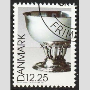 FRIM�RKER DANMARK | 1997 - AFA 1163 - Dansk design - 12,25 Kr. s�lvsk�l - Flot hj�rnestemplet