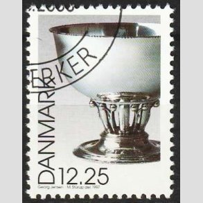 FRIM�RKER DANMARK | 1997 - AFA 1163 - Dansk design - 12,25 Kr. s�lvsk�l - Flot hj�rnestemplet