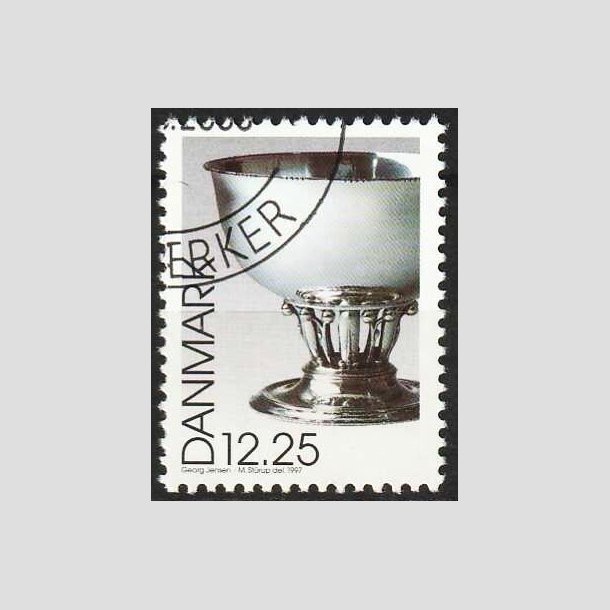 FRIMRKER DANMARK | 1997 - AFA 1163 - Dansk design - 12,25 Kr. slvskl - Flot hjrnestemplet