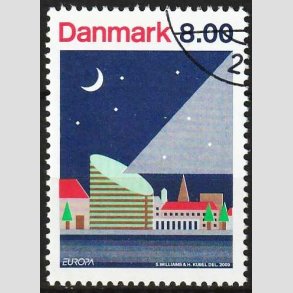 FRIM�RKER DANMARK | 2009 - AFA 1577 - Astronomi - 8,00 Kr. flerfarvet - Flot hj�rnestemplet