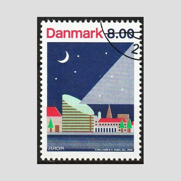 FRIMRKER DANMARK | 2009 - AFA 1577 - Astronomi - 8,00 Kr. flerfarvet - Flot hjrnestemplet