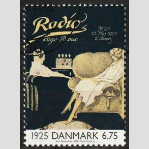 FRIMRKER DANMARK | 2000 - AFA 1253 - 1900-tallet. Serie 2. - 6,75 Kr. - Flot hjrnestemplet