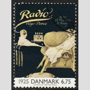 FRIMRKER DANMARK | 2000 - AFA 1253 - 1900-tallet. Serie 2. - 6,75 Kr. - Flot hjrnestemplet