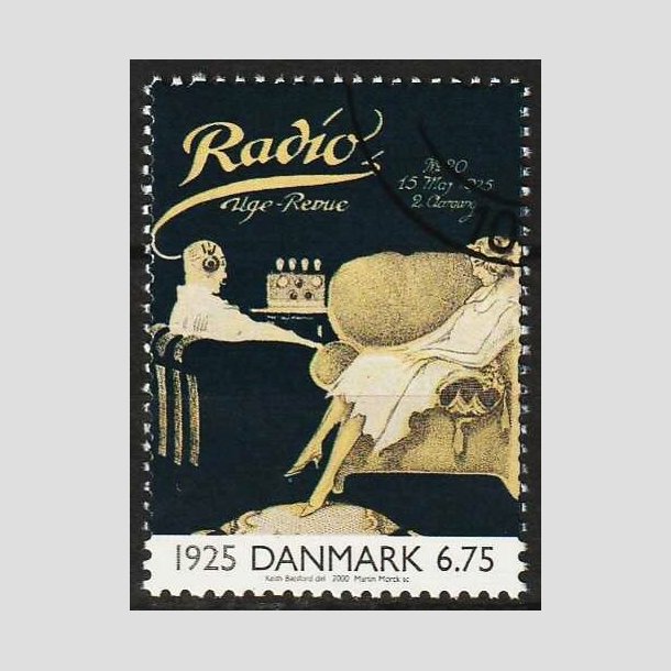 FRIMRKER DANMARK | 2000 - AFA 1253 - 1900-tallet. Serie 2. - 6,75 Kr. - Flot hjrnestemplet