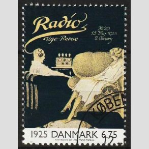 FRIMRKER DANMARK | 2000 - AFA 1253 - 1900-tallet. Serie 2. - 6,75 Kr. - Flot hjrnestemplet