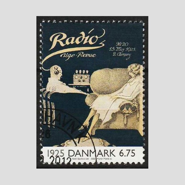 FRIMRKER DANMARK | 2000 - AFA 1253 - 1900-tallet. Serie 2. - 6,75 Kr. - Flot hjrnestemplet