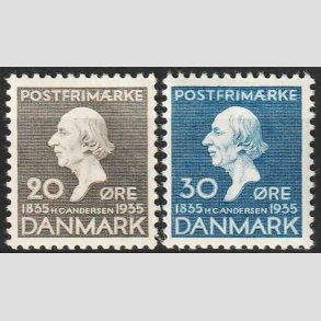 FRIMRKER DANMARK | 1935 - AFA 227,228 - H. C. Andersen - 20 + 30 re - Ubrugt