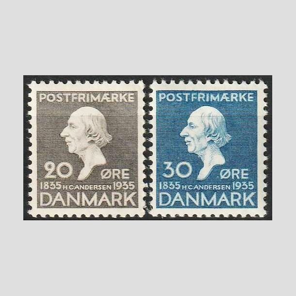 FRIMRKER DANMARK | 1935 - AFA 227,228 - H. C. Andersen - 20 + 30 re - Ubrugt