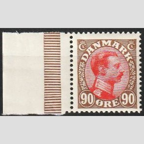 FRIMRKER DANMARK | 1918-20 - AFA 109 - Chr. X 90 re brun/rd - Postfrisk