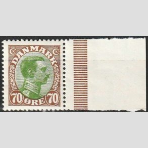 FRIMRKER DANMARK | 1918-20 - AFA 108 - Chr. X 70 re brun/grn - Postfrisk