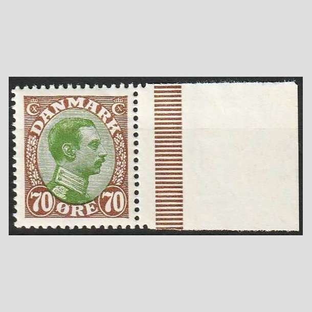 FRIMRKER DANMARK | 1918-20 - AFA 108 - Chr. X 70 re brun/grn - Postfrisk