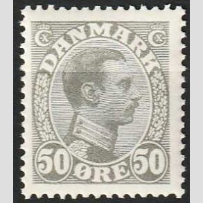 FRIMRKER DANMARK | 1921-22 - AFA 129a - Chr. X 50 re gr - Postfrisk