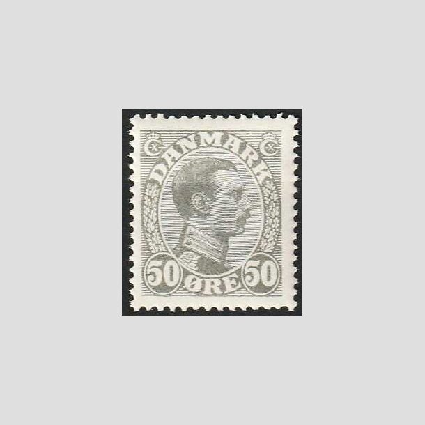 FRIMRKER DANMARK | 1921-22 - AFA 129a - Chr. X 50 re gr - Postfrisk