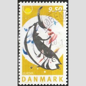 FRIMRKER DANMARK | 2005 - AFA 1438 - Europamrker - 9,50 Kr. Fiskeret - Pnt Stemplet