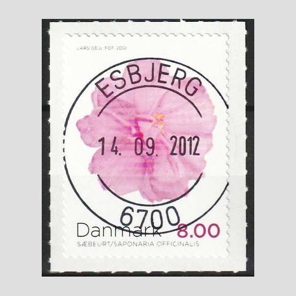 FRIMRKER DANMARK | 2012 - AFA 1715 - Efterrsblomster - 8,00 Kr. flerfarvet - Pragt Stemplet