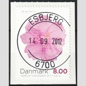 FRIM�RKER DANMARK | 2012 - AFA 1715 - Efter�rsblomster - 8,00 Kr. flerfarvet - Pragt Stemplet