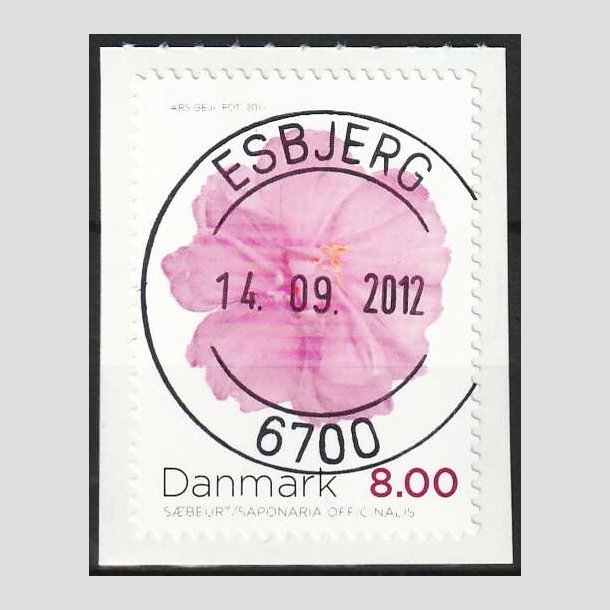 FRIMRKER DANMARK | 2012 - AFA 1715 - Efterrsblomster - 8,00 Kr. flerfarvet - Pragt Stemplet