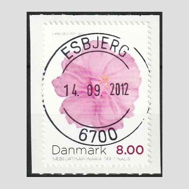 FRIMRKER DANMARK | 2012 - AFA 1715 - Efterrsblomster - 8,00 Kr. flerfarvet - Pragt Stemplet