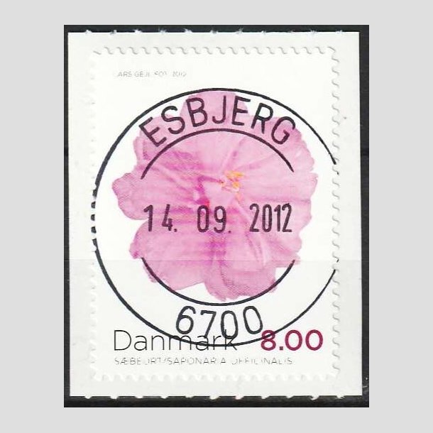 FRIMRKER DANMARK | 2012 - AFA 1715 - Efterrsblomster - 8,00 Kr. flerfarvet - Pragt Stemplet