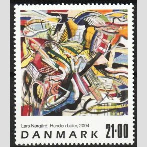 FRIMRKER DANMARK | 2004 - AFA 1399 - Frimrkekunst - 21,00 Kr. flerfarvet - Pragt Stemplet