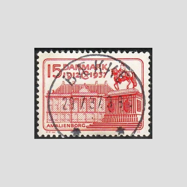 FRIMRKER DANMARK | 1937 - AFA 241 - Chr. X 25 re jubilum 15 re rd - Lux Stemplet Bkke