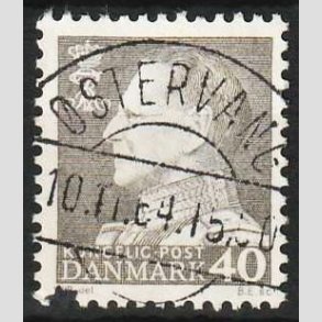 FRIMRKER DANMARK | 1961-62 - AFA 396 - Fr. IX 40 re gr - Pragt Stemplet