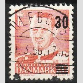 FRIMRKER DANMARK | 1955 - AFA 363 - Provisorier - 30/20 re rd - Pragt Stemplet