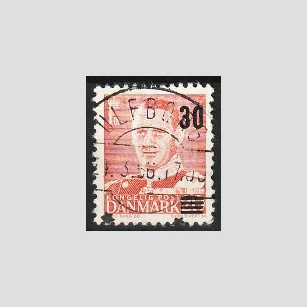 FRIMRKER DANMARK | 1955 - AFA 363 - Provisorier - 30/20 re rd - Pragt Stemplet