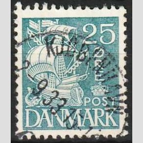 FRIMRKER DANMARK | 1933 - AFA 205 - Karavel 25 re bl Type I - Stemplet