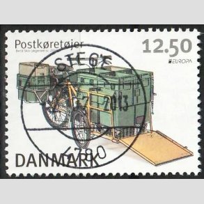 FRIM�RKER DANMARK | 2013 - AFA 1741 - Postk�ret�jer - 12,50 Kr. flerfarvet - Pragt Stemplet Stege