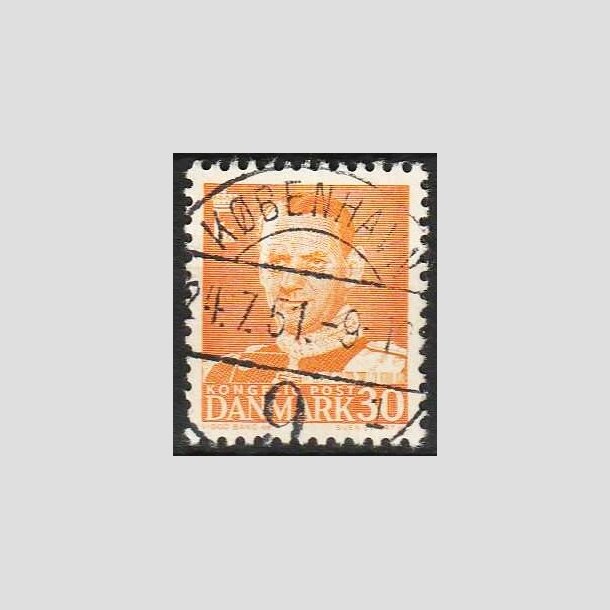 FRIMRKER DANMARK | 1948-50 - AFA 309 - Fr. IX 30 re orange - Lux Stemplet 