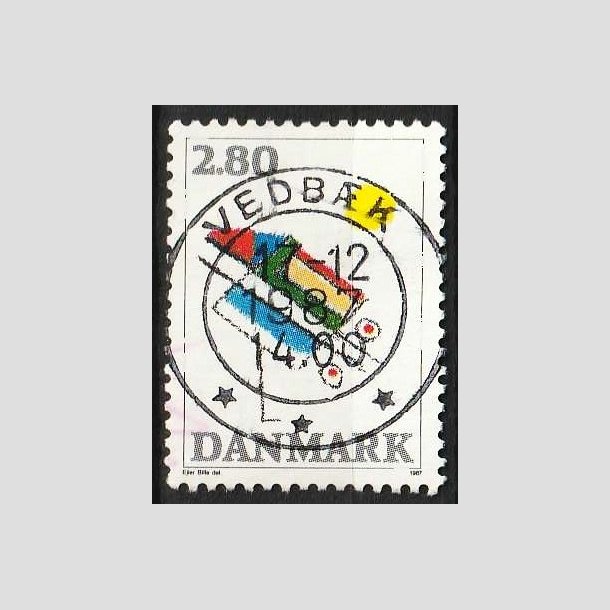 FRIMRKER DANMARK | 1987 - AFA 891 - Kunst - 2,80 Kr. flerfarvet - Pragt Stemplet Vedbk