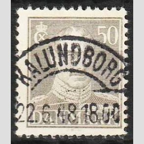 FRIMRKER DANMARK | 1945 - AFA 289 - Chr. X 50 re gr - Lux Stemplet Kalundborg