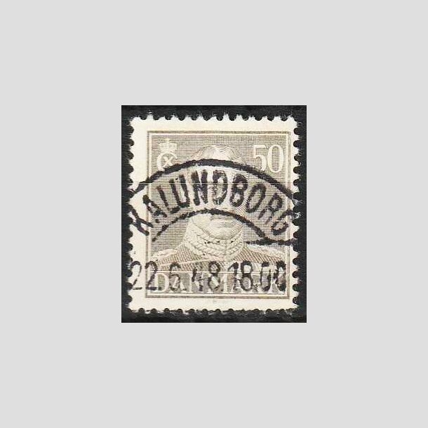 FRIMRKER DANMARK | 1945 - AFA 289 - Chr. X 50 re gr - Lux Stemplet Kalundborg