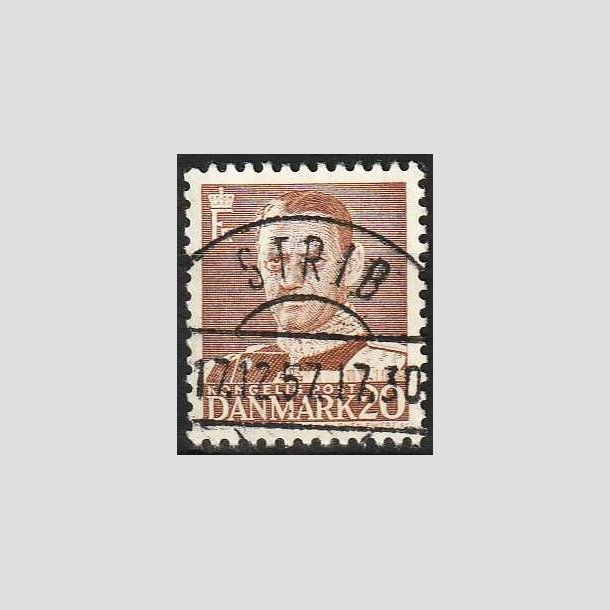 FRIMRKER DANMARK | 1950 - AFA 320 - Fr. IX 20 re brun - Lux Stemplet Strib