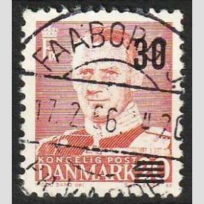 FRIMRKER DANMARK | 1955 - AFA 363 - Provisorier - 30/20 re rd - Pragt Stemplet Faaborg