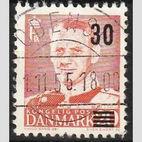 FRIMRKER DANMARK | 1955 - AFA 363 - Provisorier - 30/20 re rd - Pragt Stemplet