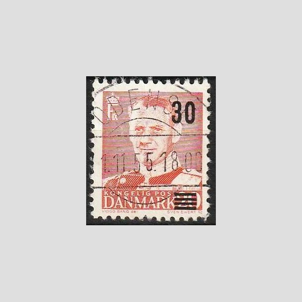 FRIMRKER DANMARK | 1955 - AFA 363 - Provisorier - 30/20 re rd - Pragt Stemplet