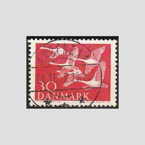 FRIMRKER DANMARK | 1956 - AFA 367 - Nordens svaner - 30 re rd - Lux Stemplet Aabenraa