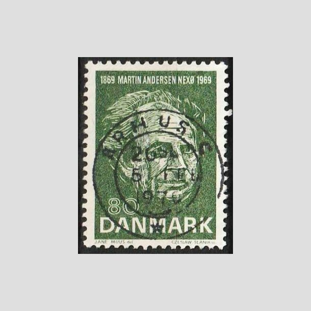 FRIMRKER DANMARK | 1969 - AFA 485 - Martin Andersen Nex - 80 re grn - Pragt Stemplet