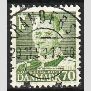 FRIMRKER DANMARK | 1950 - AFA 324 - Fr. IX 70 re mrkgrn - Lux Stemplet Randers